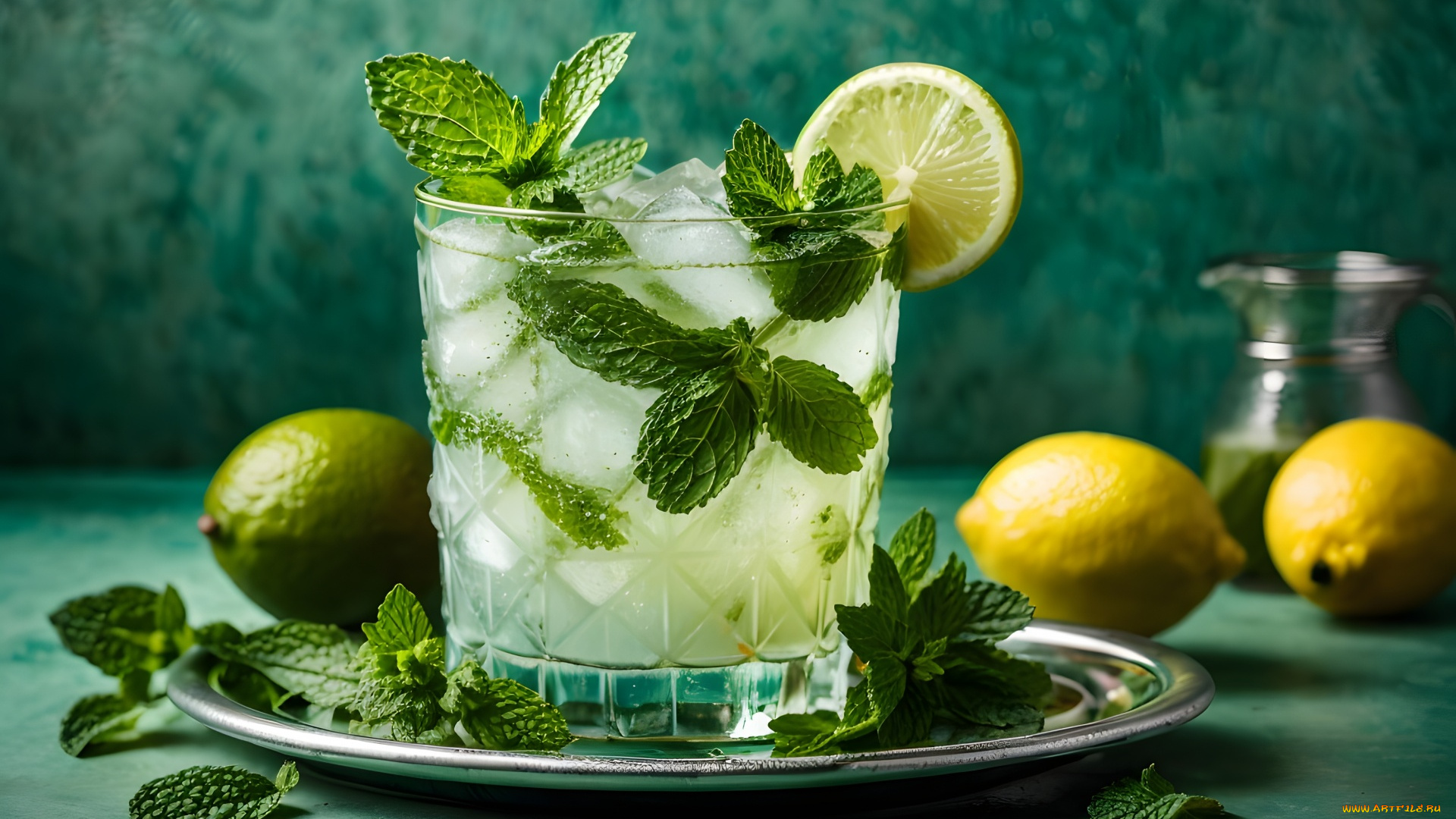 3д, графика, еда-, food, мохито