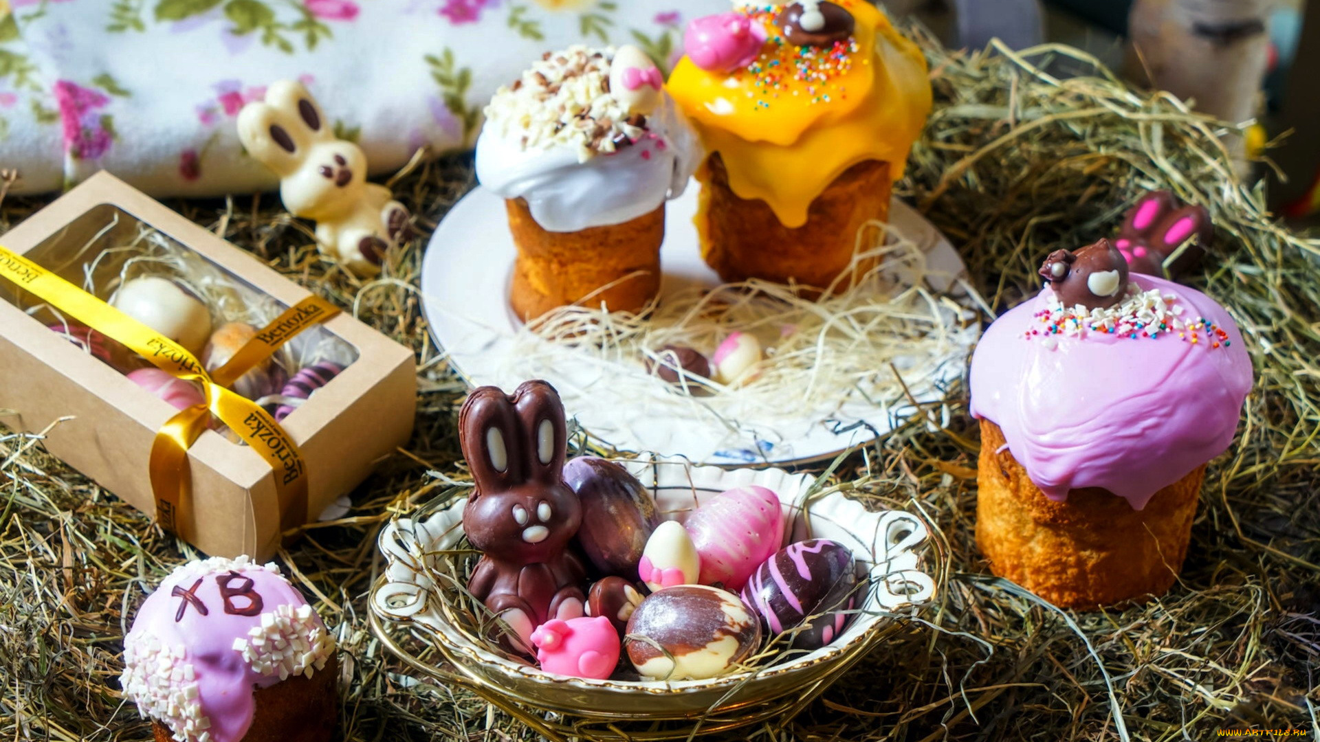 праздничные, пасха, куличи, писанки