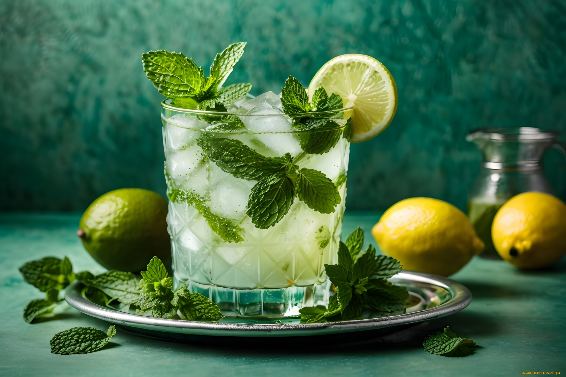 3д, графика, еда-, food, мохито