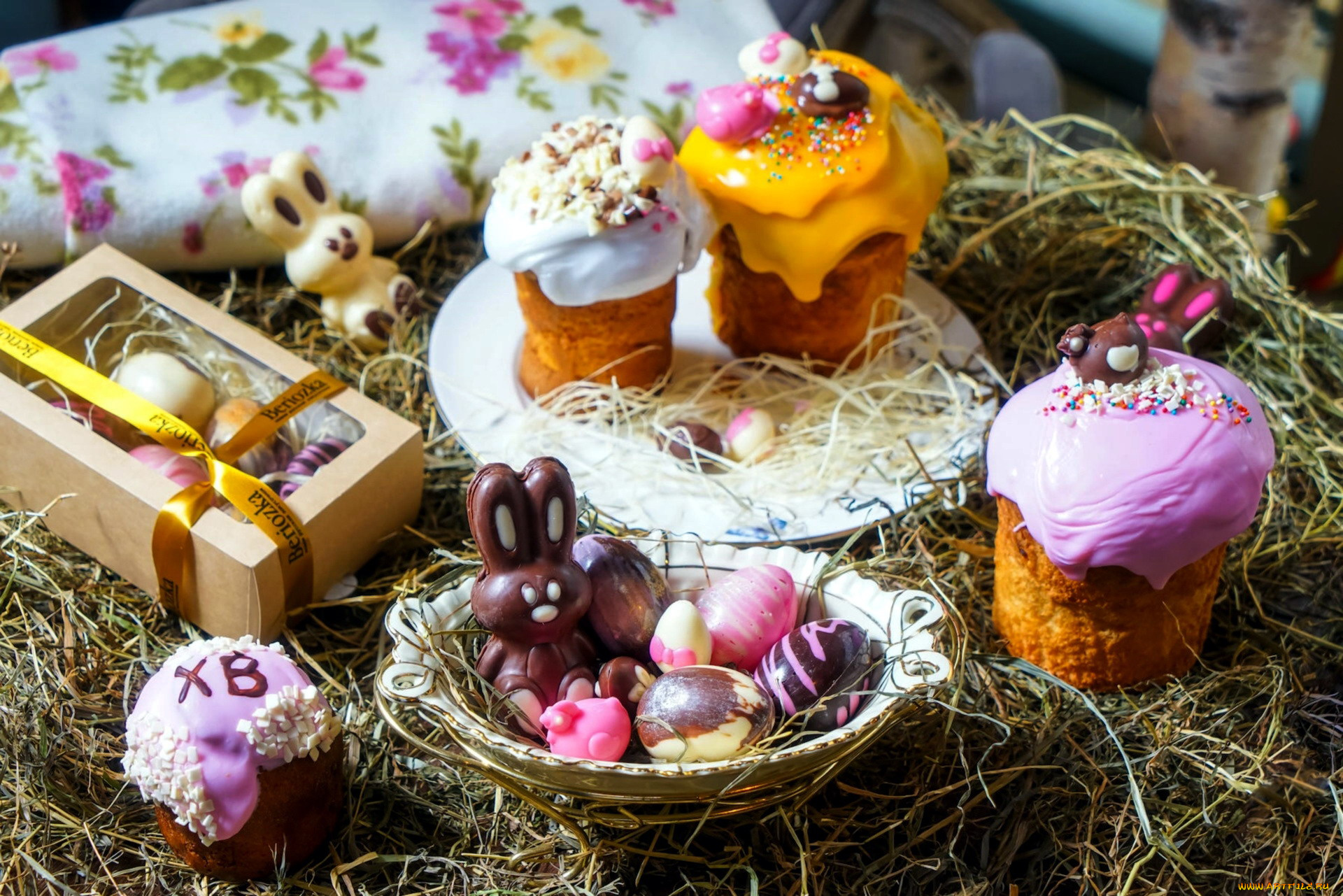 праздничные, пасха, куличи, писанки