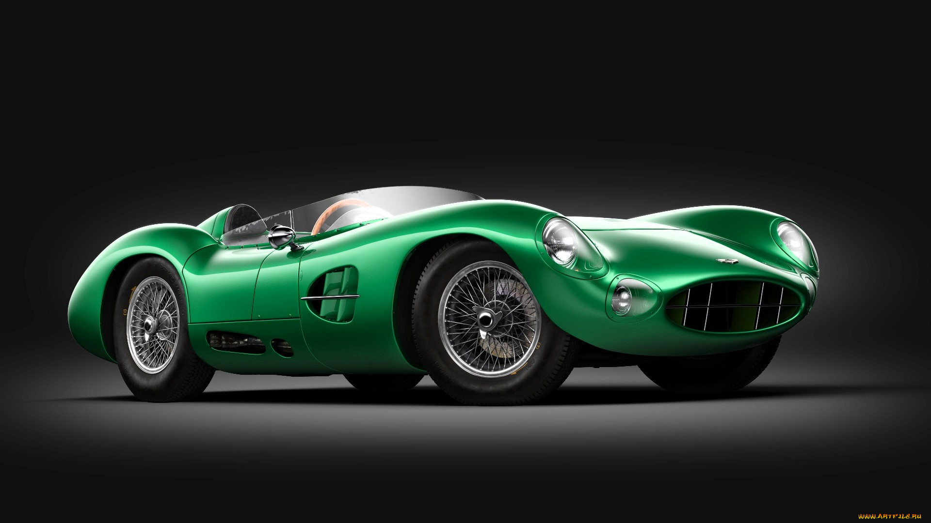 aston, martin, dbr1, автомобили, aston, martin, зеленый