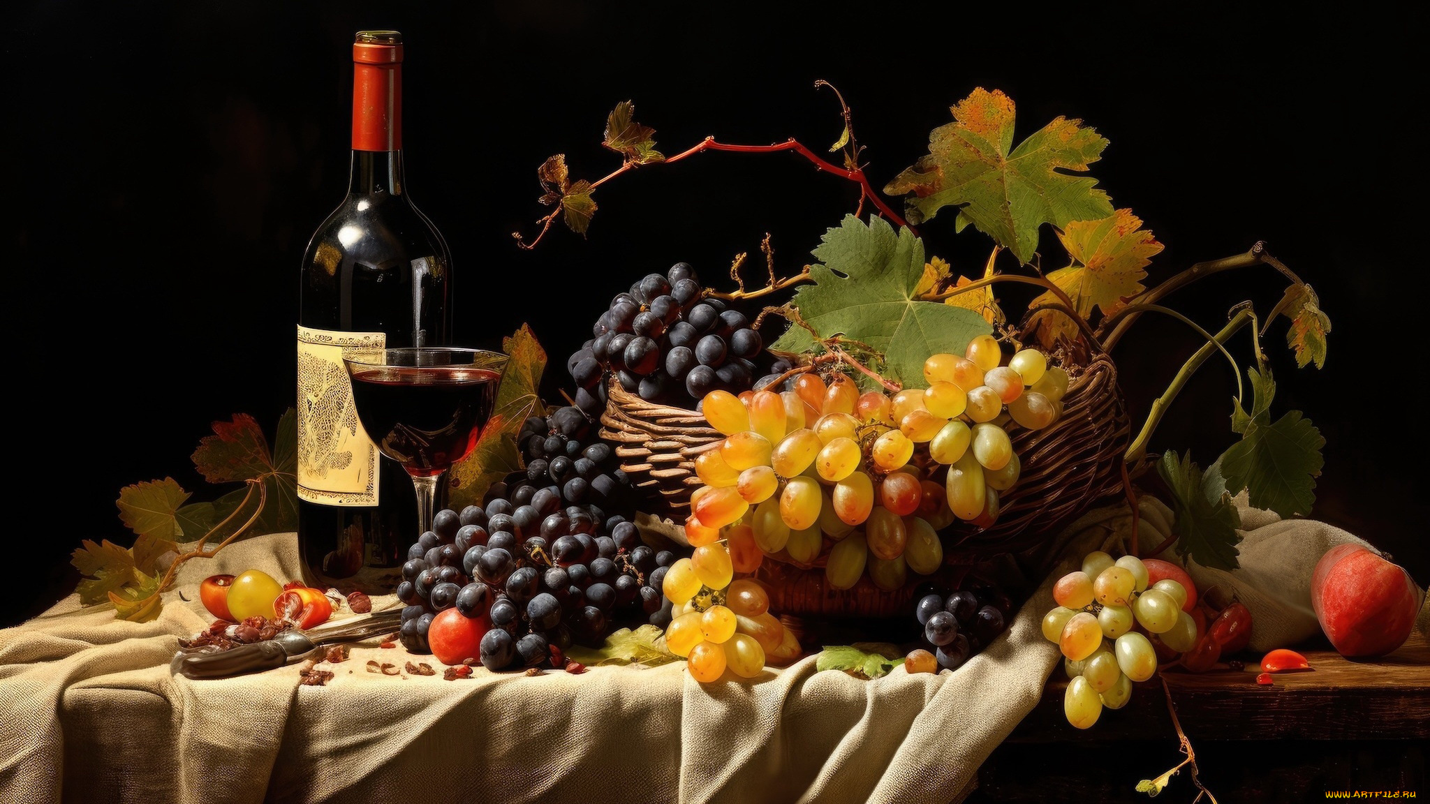 3д, графика, еда-, food, виноград