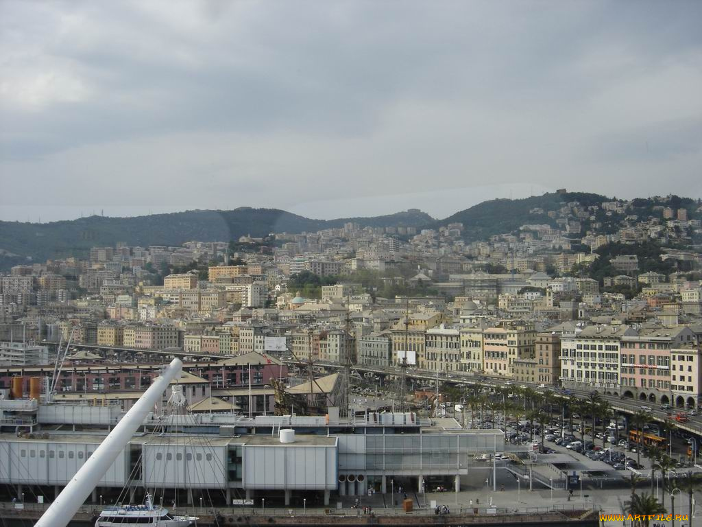 genova, города, панорамы