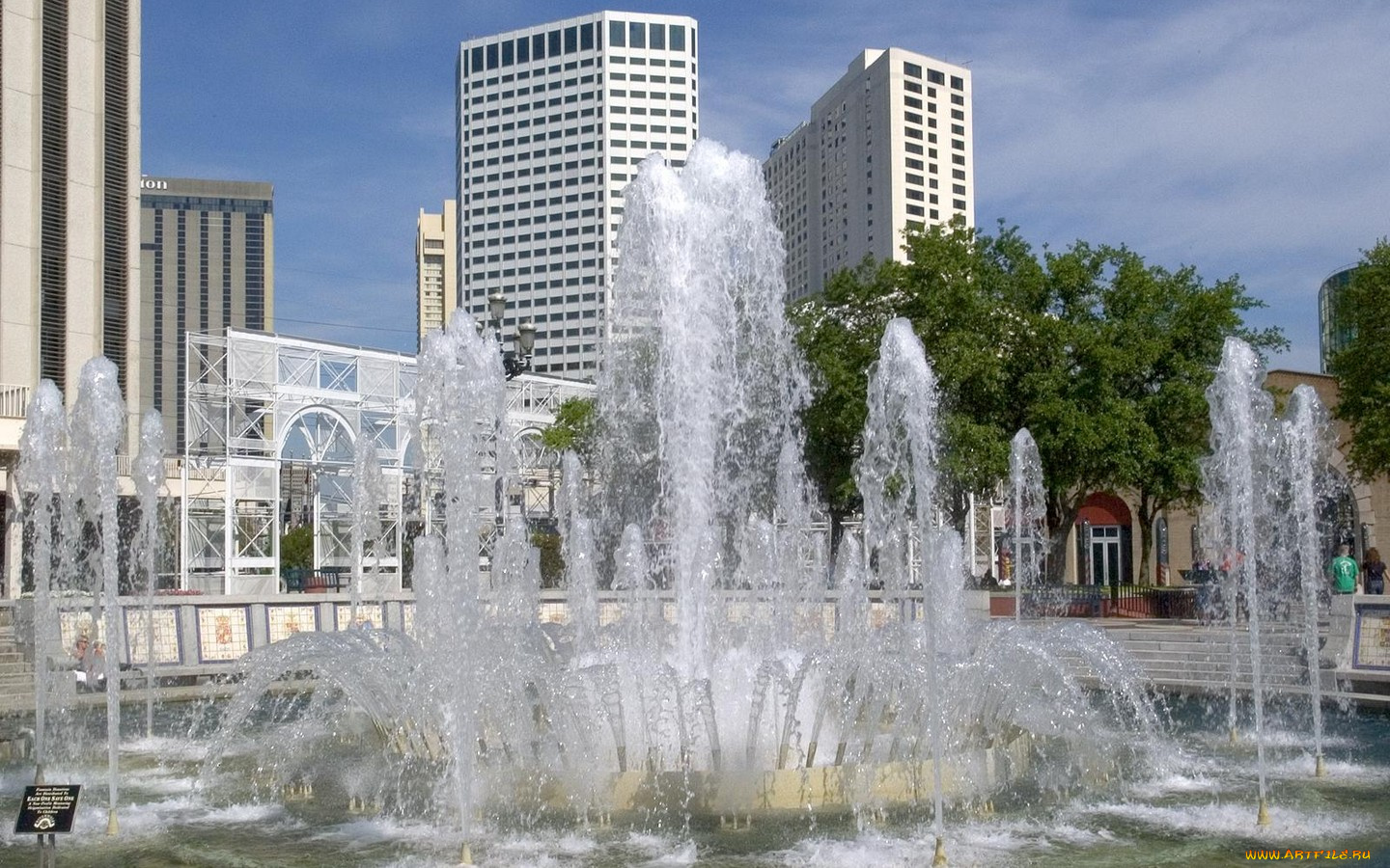 города, фонтаны