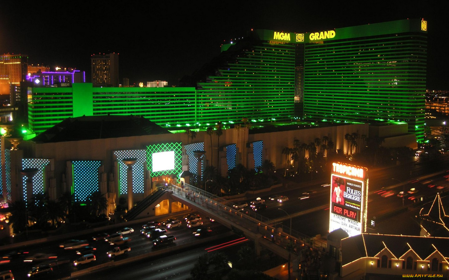 города, огни, ночного