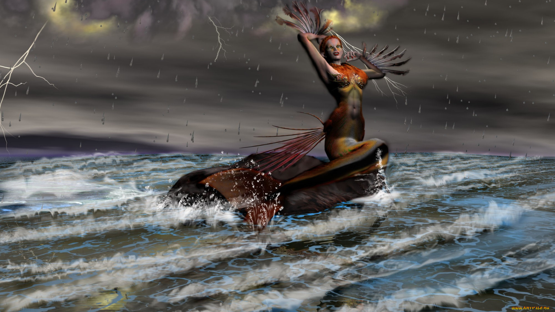 3д, графика, fantasy, фантазия, море