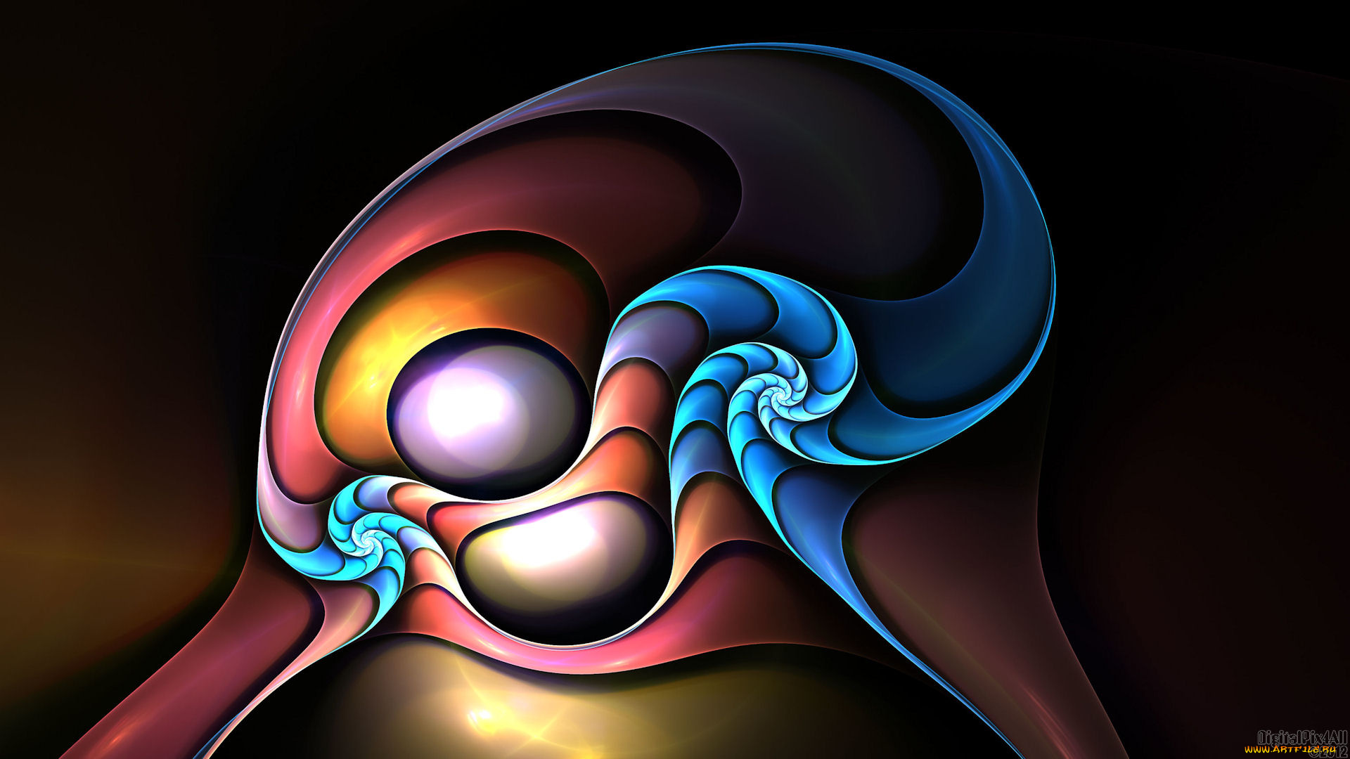 3д, графика, fractal, фракталы, цвета, узор