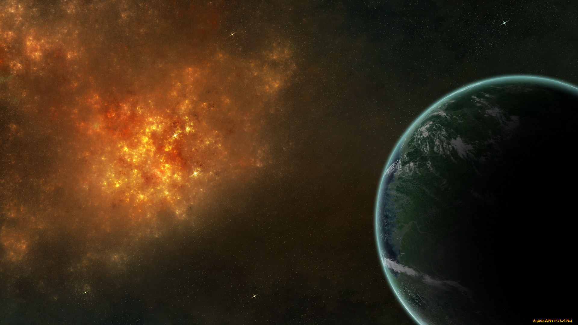 космос, арт, планеты