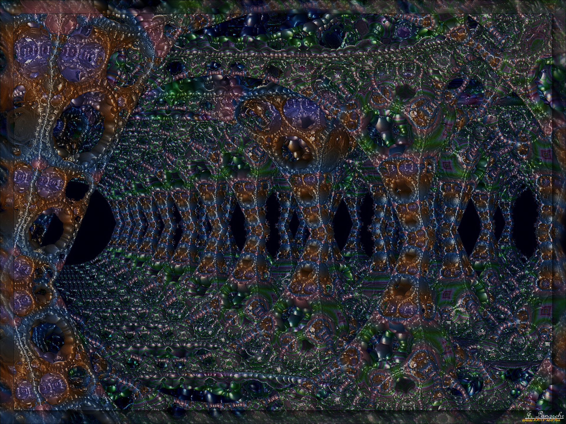 3д, графика, fractal, фракталы, узор, цвета, фон