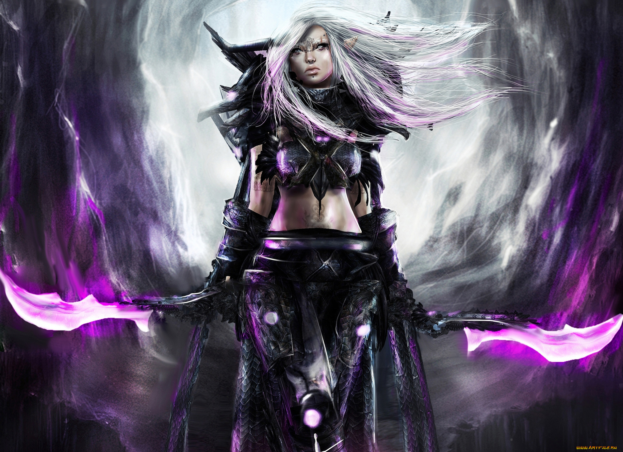 3д, графика, elves, эльфы, эльф, девушка, оружие