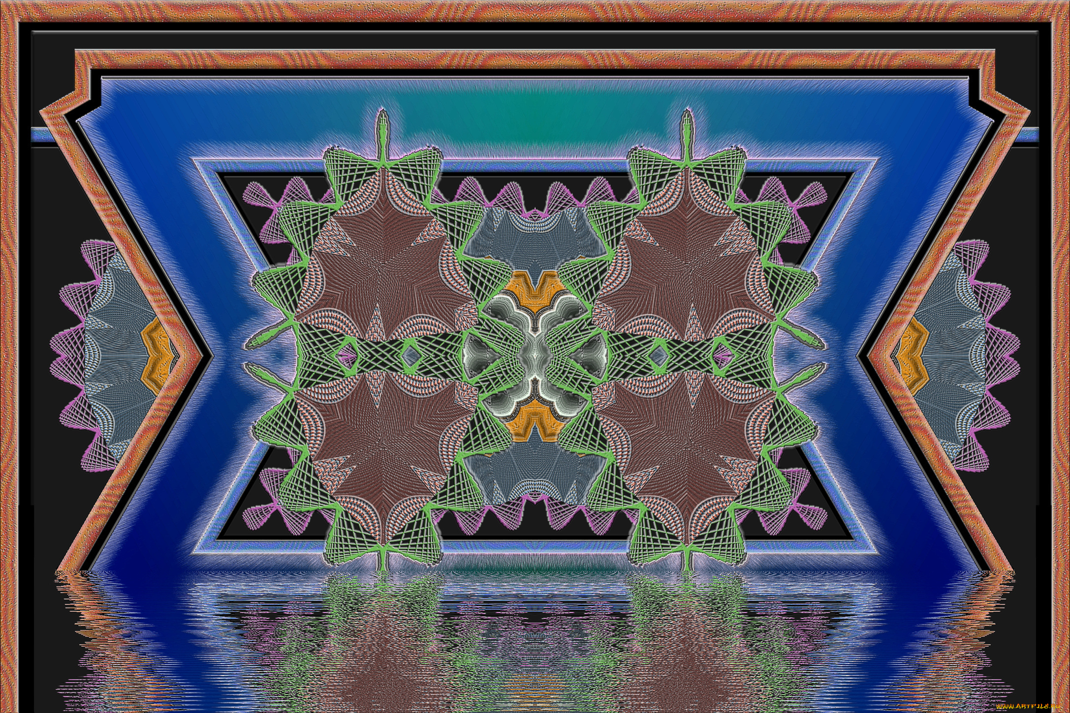 3д, графика, fractal, фракталы, узор, цвета, фон