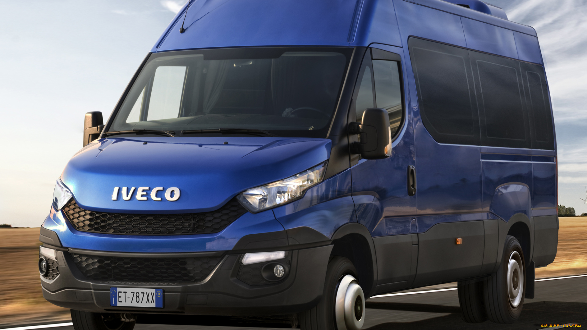 автомобили, iveco, синий, minibus, daily