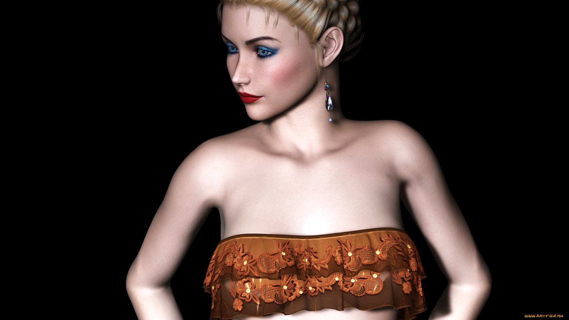 fantine, 3д, графика, people, , люди, взгляд, девушка, фон