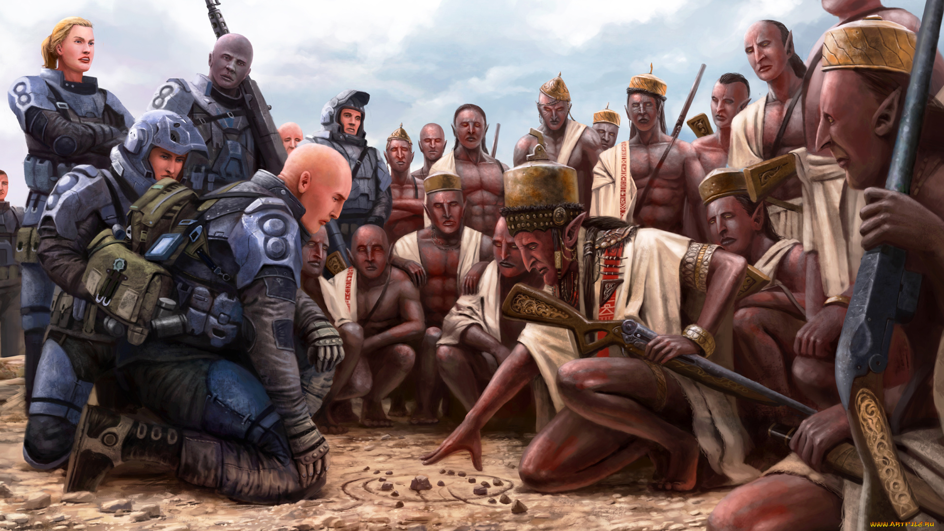 фэнтези, люди, аборигены