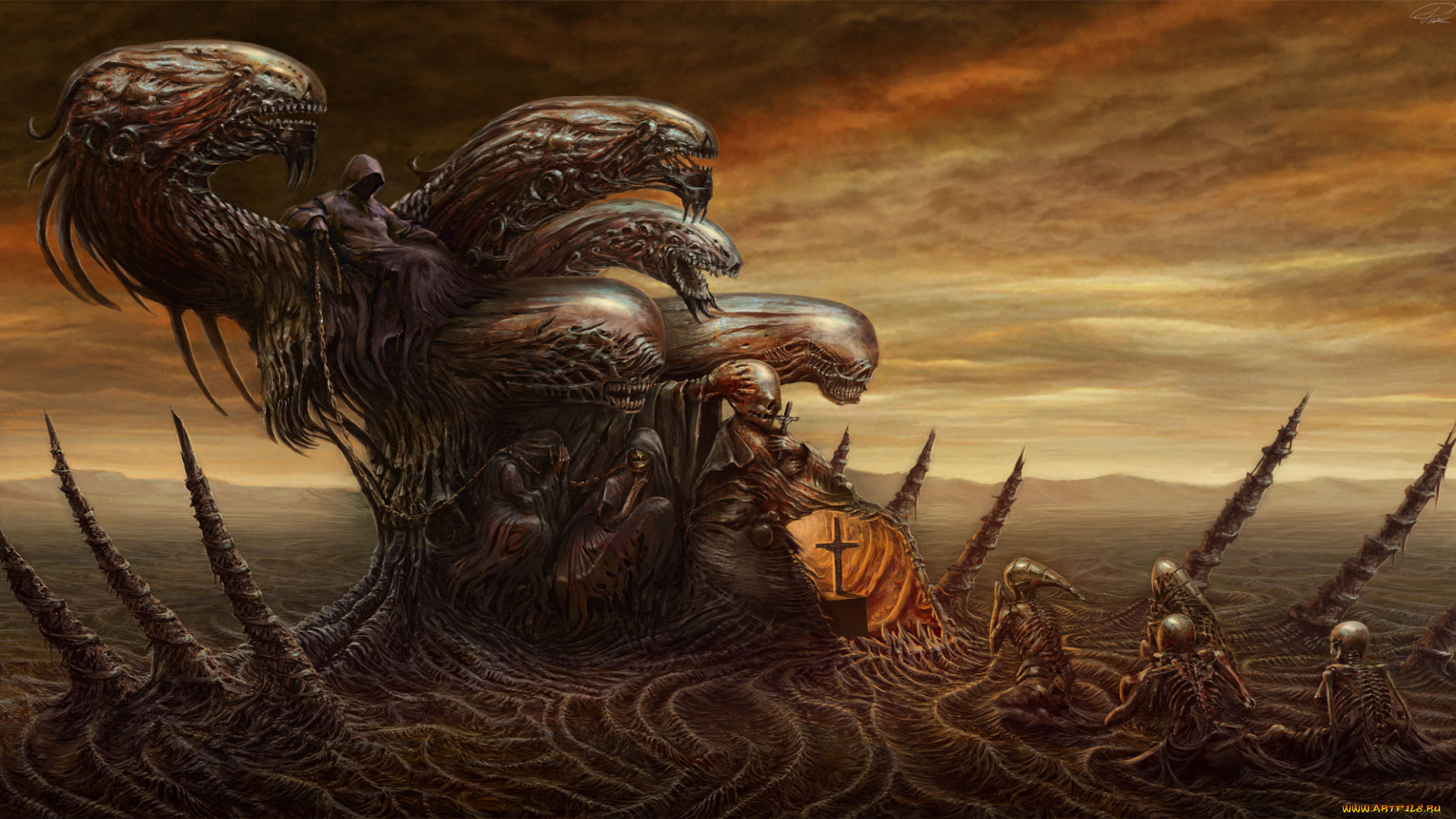 фэнтези, нежить, сюрреализм, скелеты