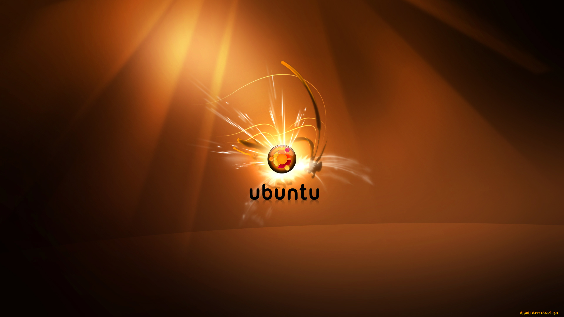 компьютеры, ubuntu, linux, фон, логотип