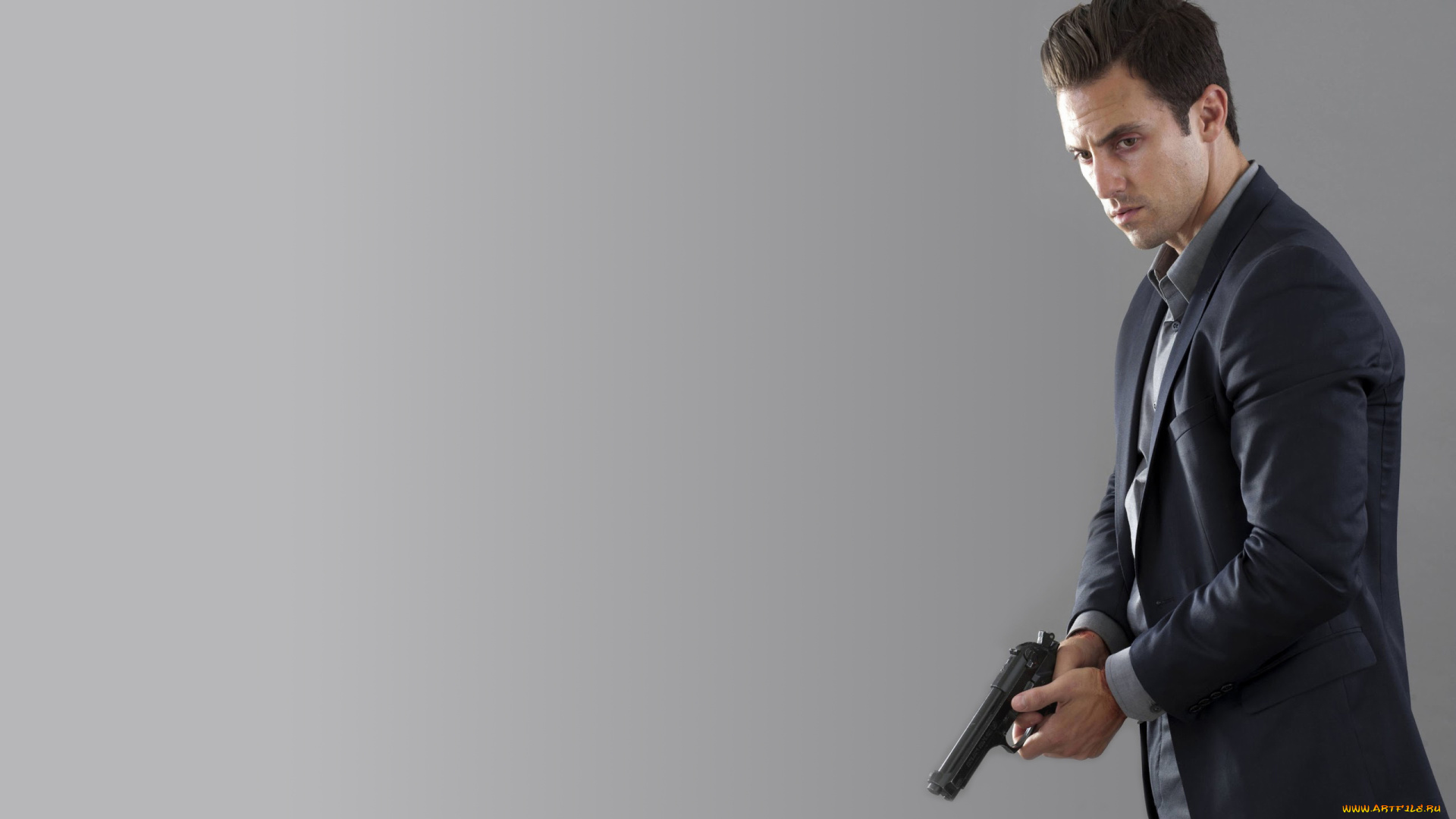 мужчины, milo, ventimiglia, пистолет, майло, вентимилья