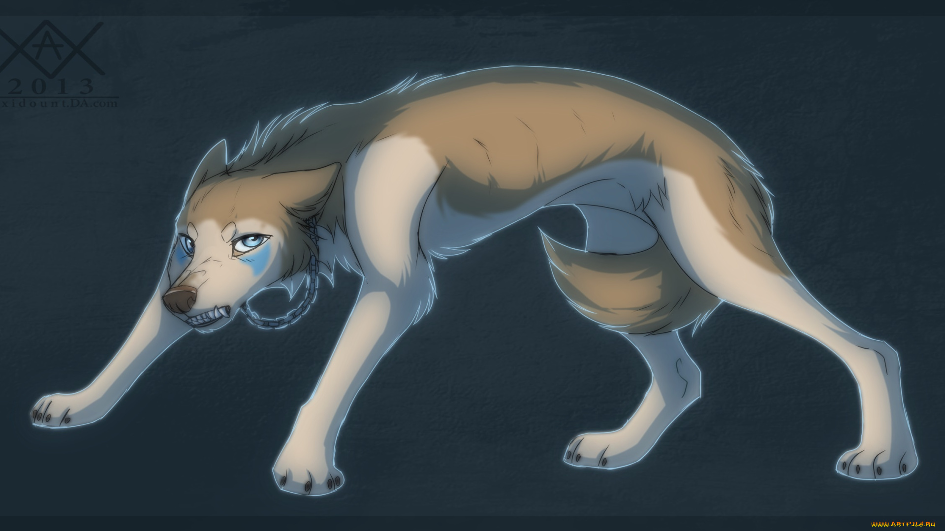 рисованные, животные, , сказочные, , мифические, волк