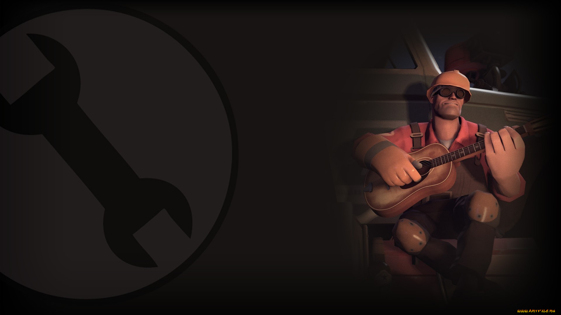 видео, игры, team, fortress, 2, гитара