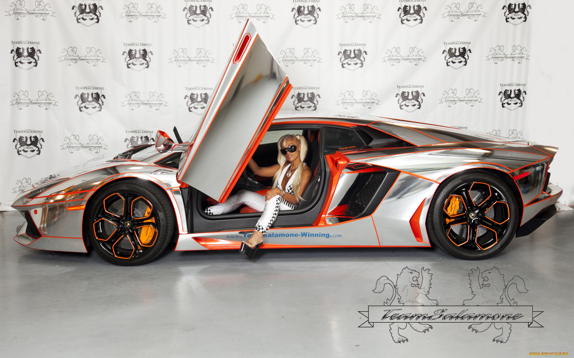 автомобили, авто, с, девушками, lamborghini