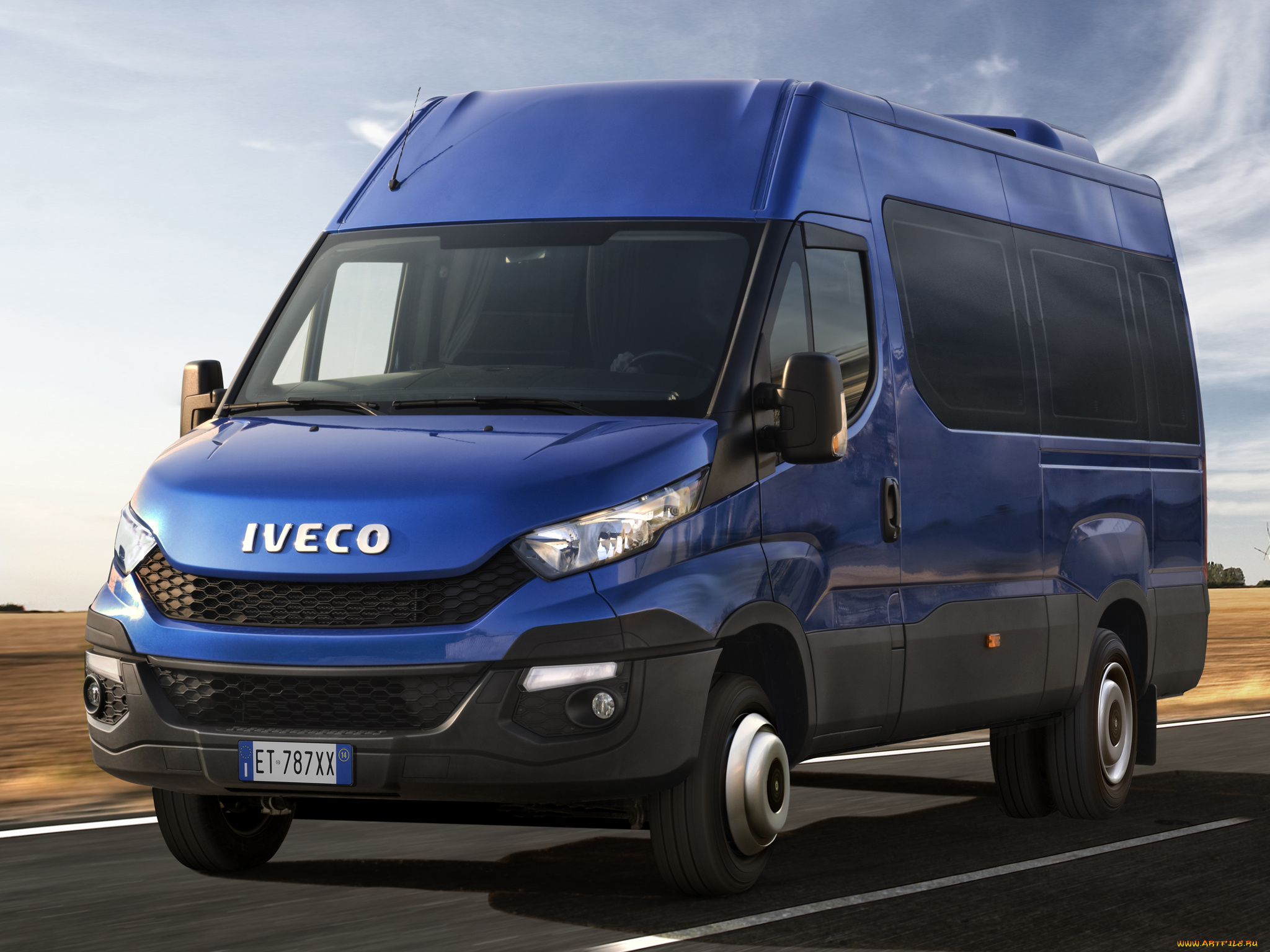 автомобили, iveco, синий, minibus, daily