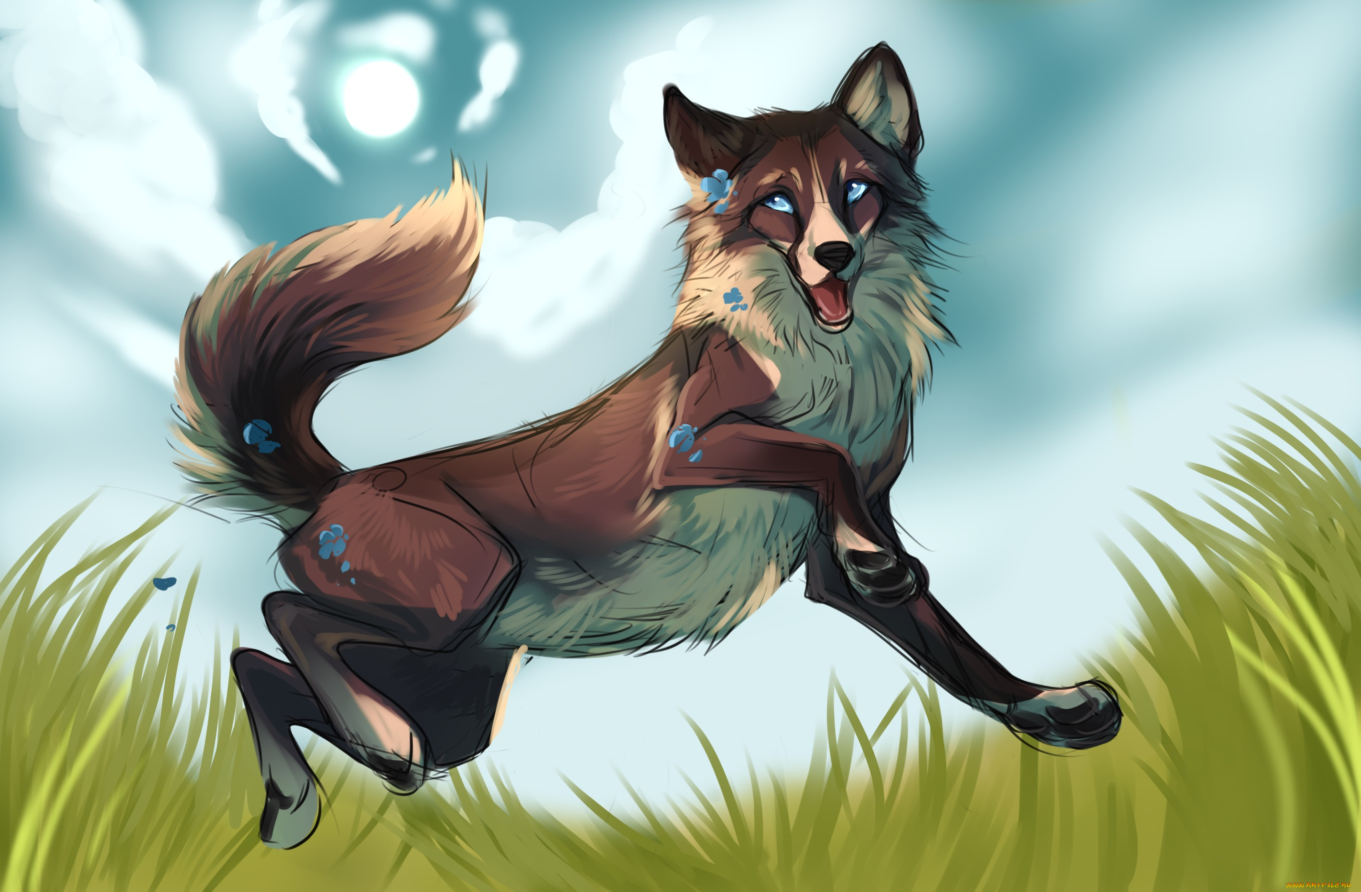 рисованные, животные, , собаки, собака