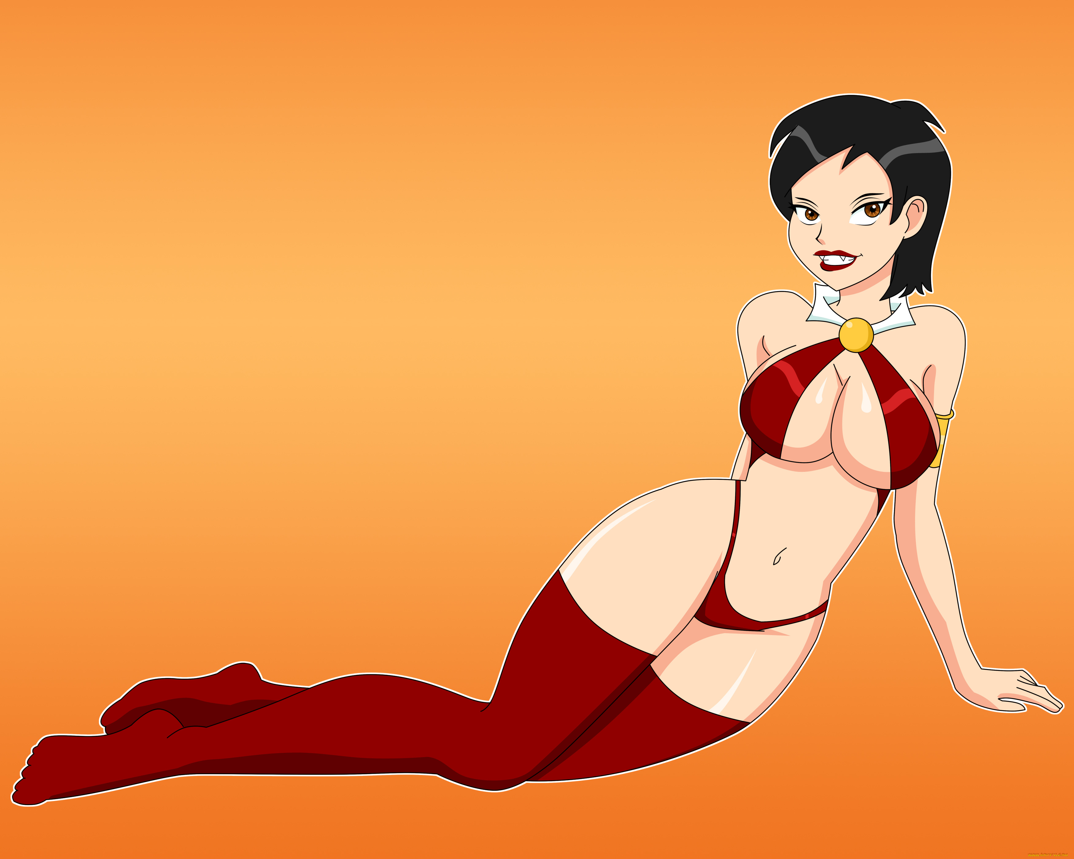 рисованные, люди, девушка, взгляд, фон