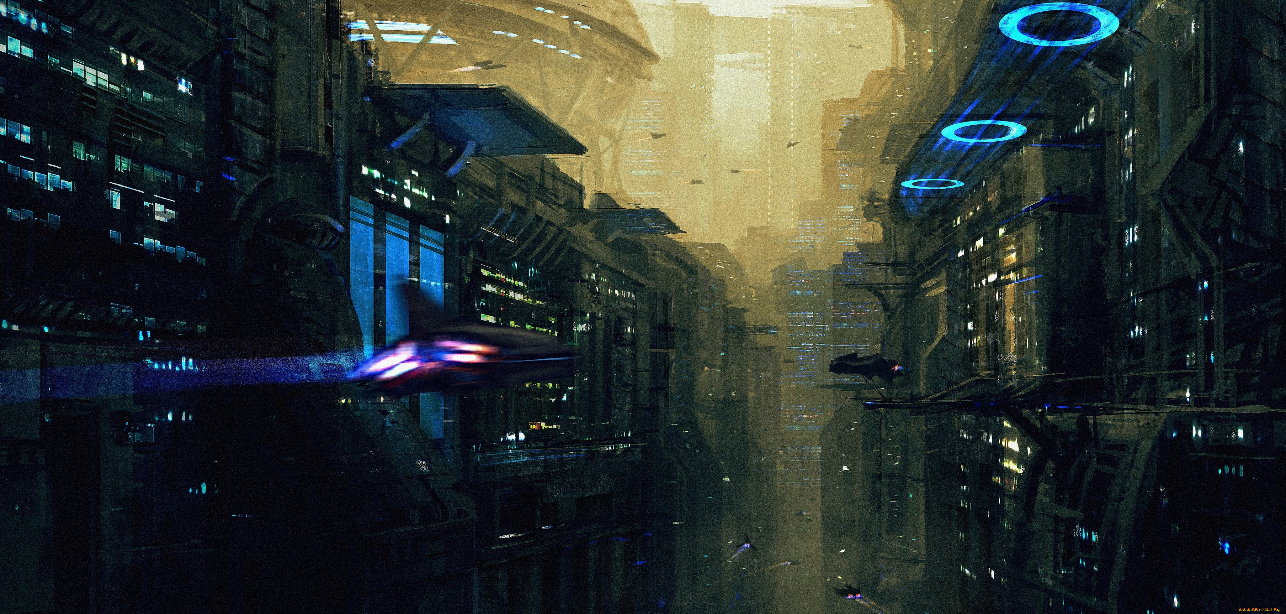 фэнтези, иные, миры, , иные, времена, аппараты, летательные, мегаполис, будущее, мир, иной