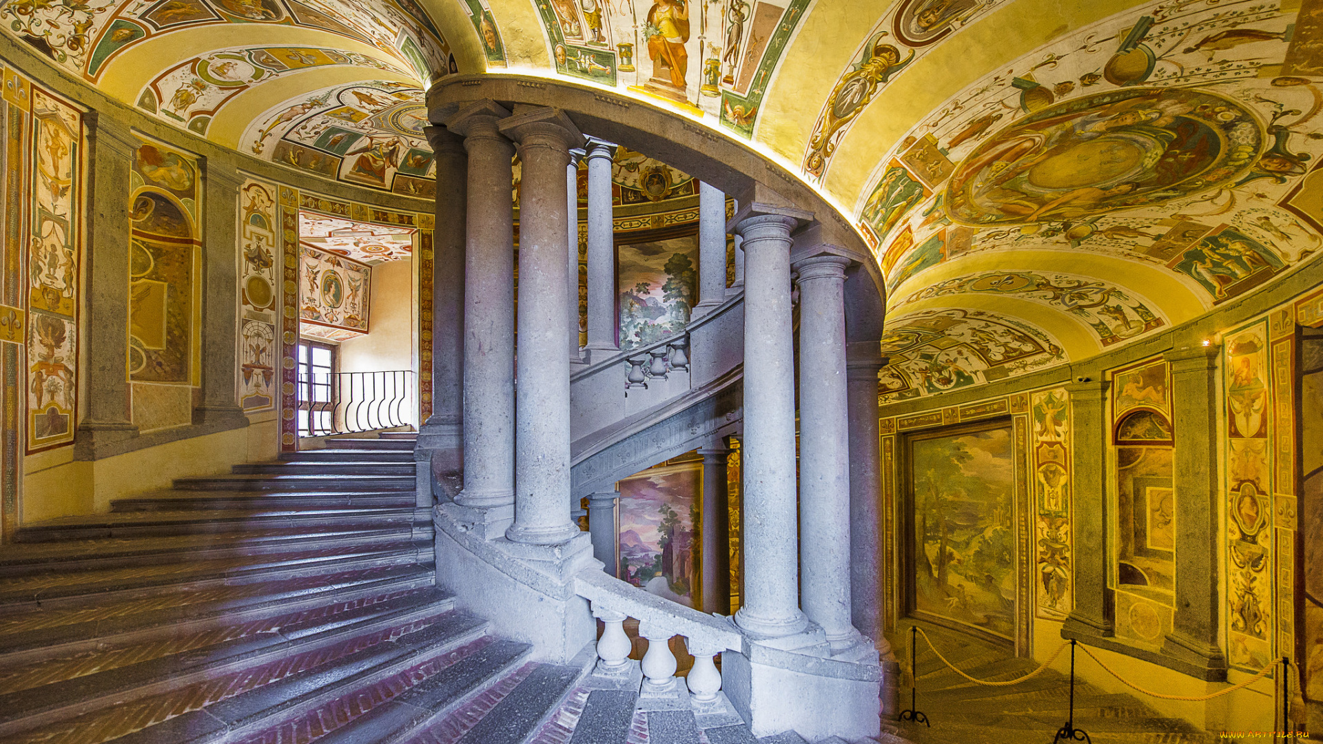 интерьер, холлы, , лестницы, , корридоры, колонны, лестница