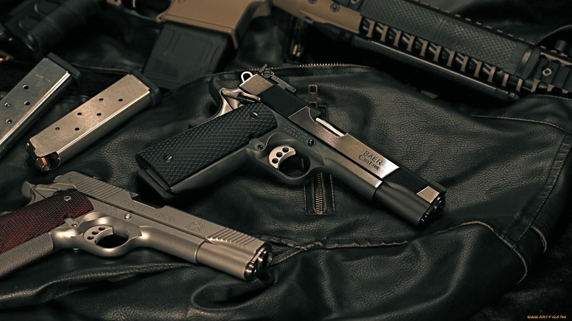 оружие, обойма, пистолет