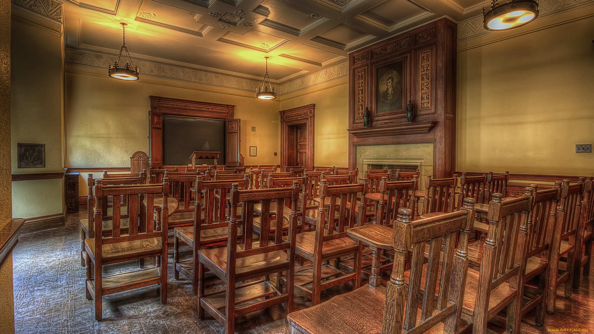 scottish, room, интерьер, убранство, , роспись, храма, собор, комната, кампус