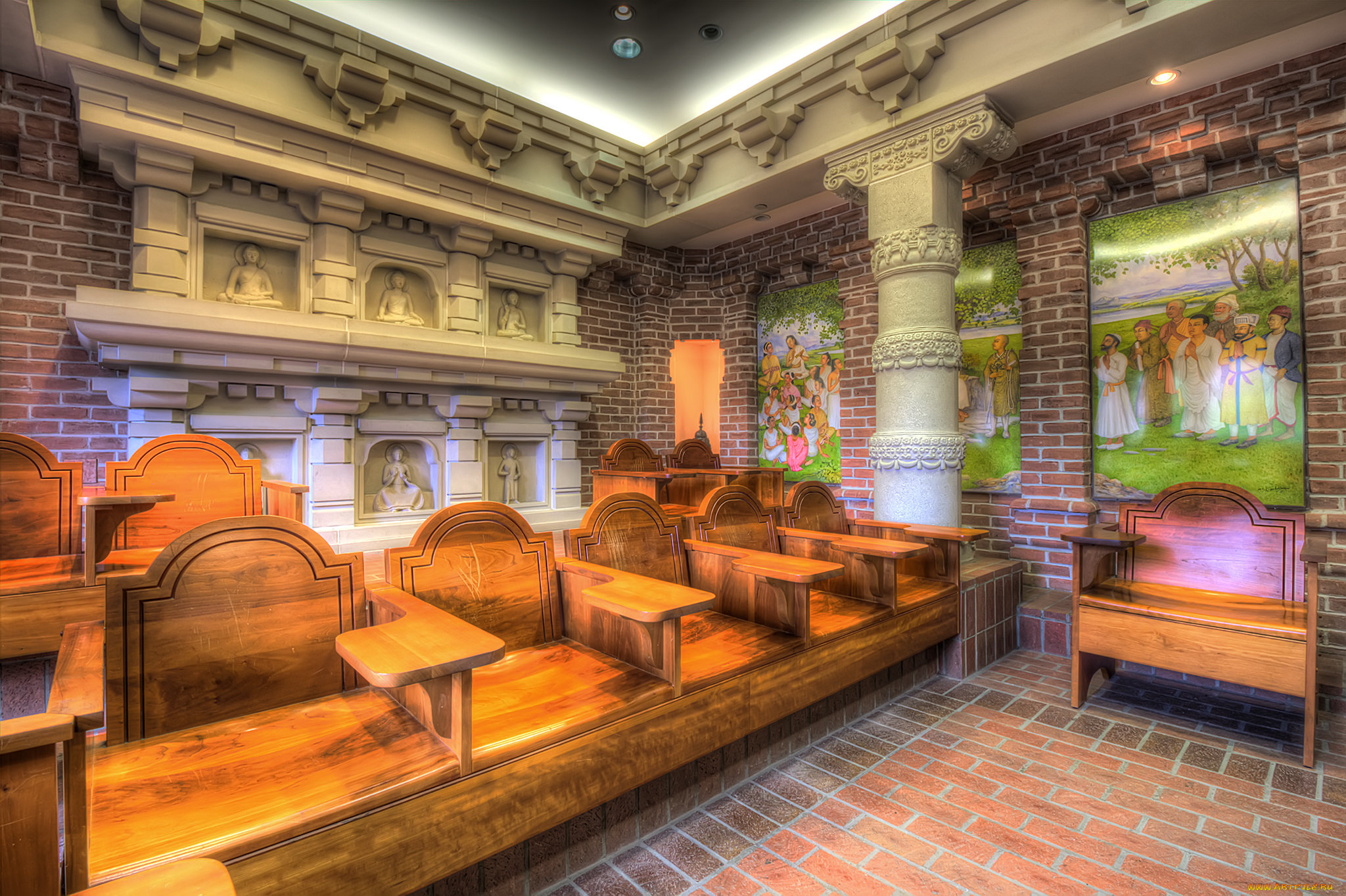indian, room, ii, интерьер, убранство, , роспись, храма, кампус, собор, комната