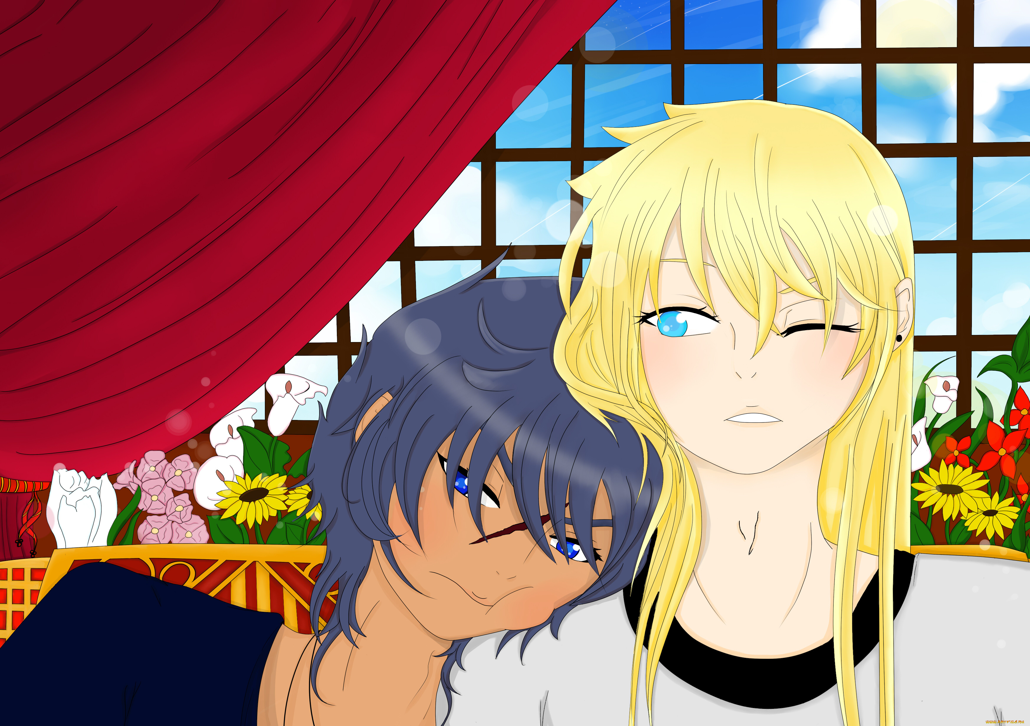 разное, арты, фон, взгляд, девушки