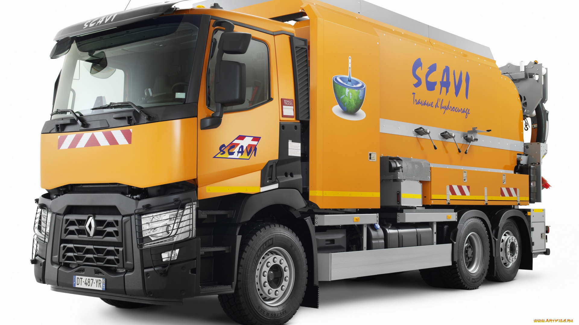 автомобили, renault, trucks, renault, c, 460, rigid, day, cab, with, sewer, cleaning, equipment