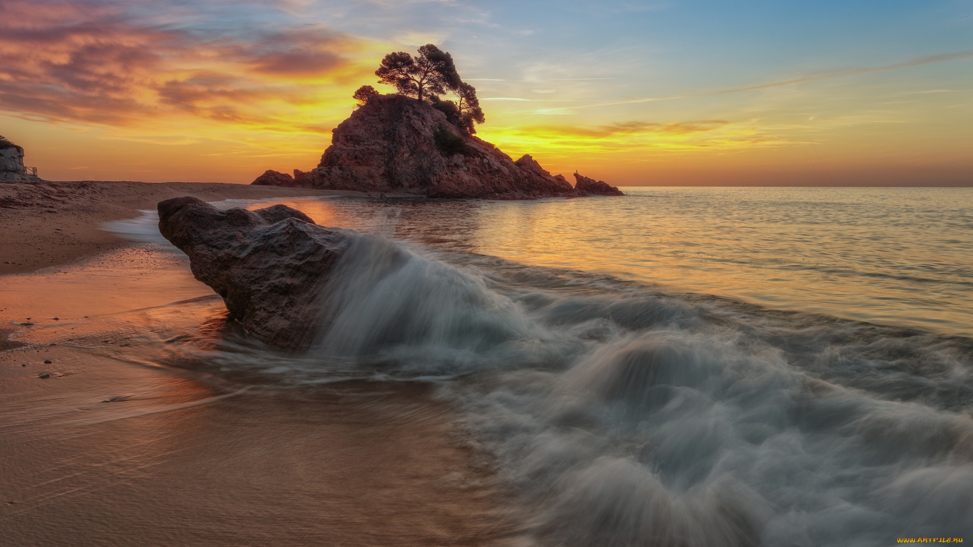 природа, побережье, море, берег