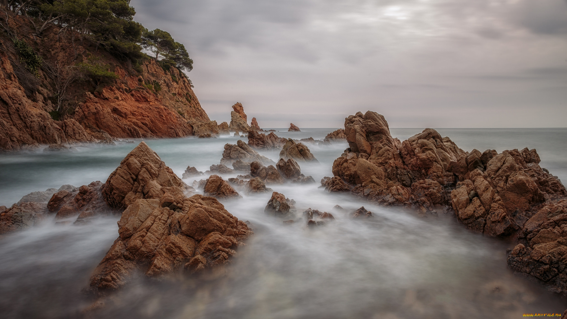 природа, побережье, море, берег