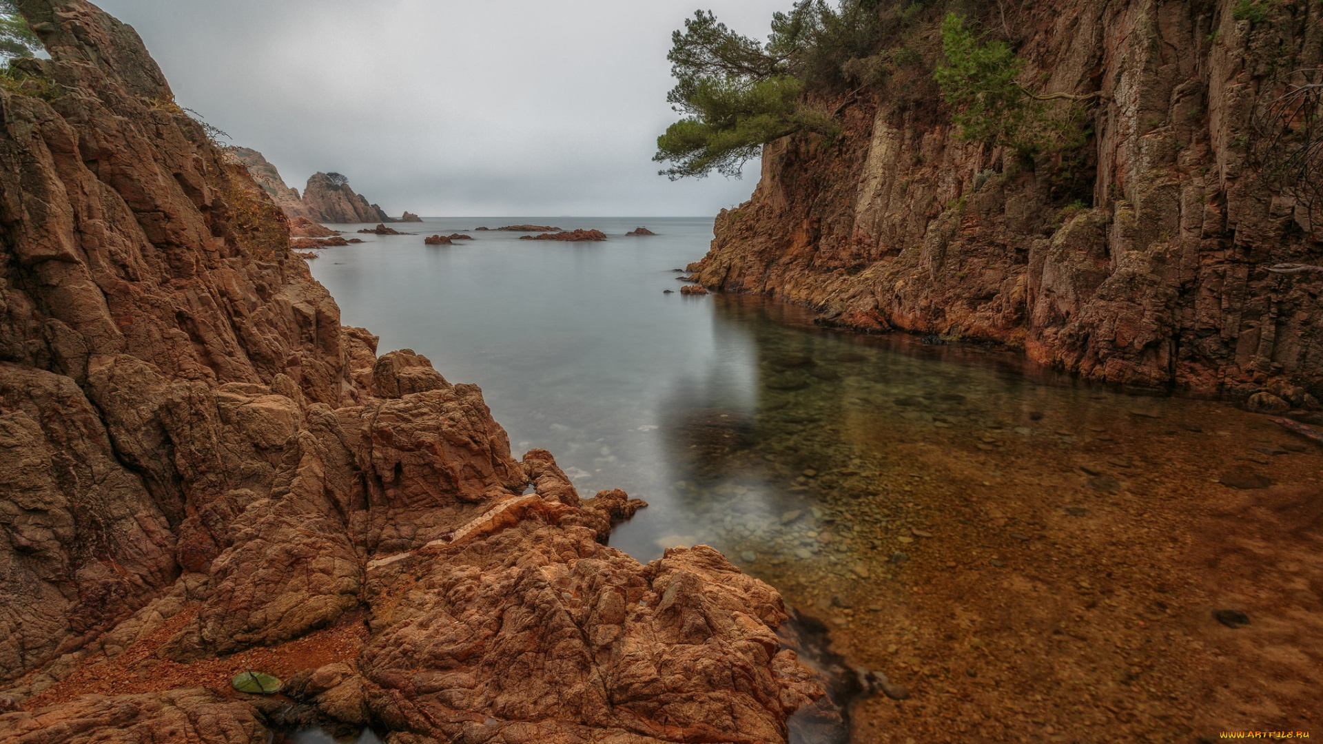 природа, побережье, море, берег