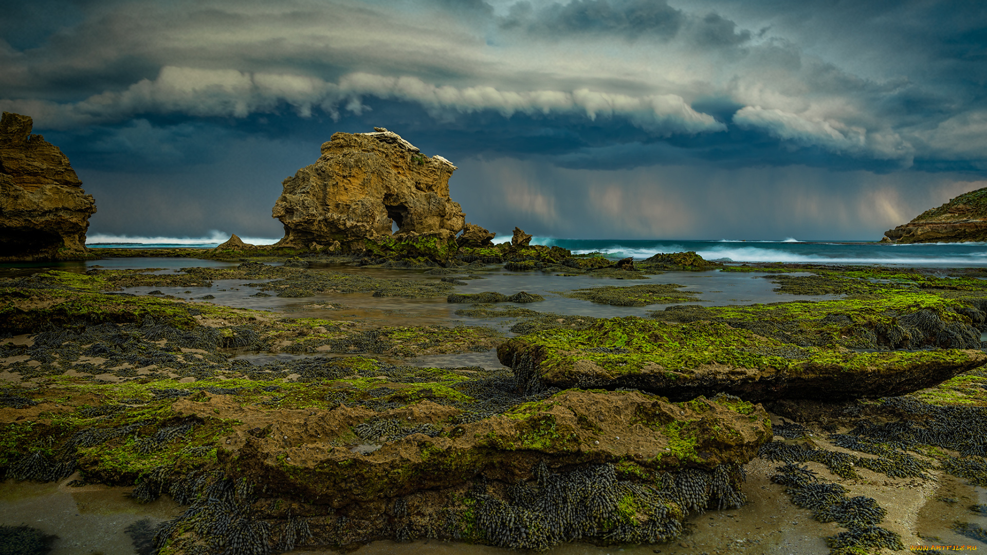 природа, побережье, море, берег