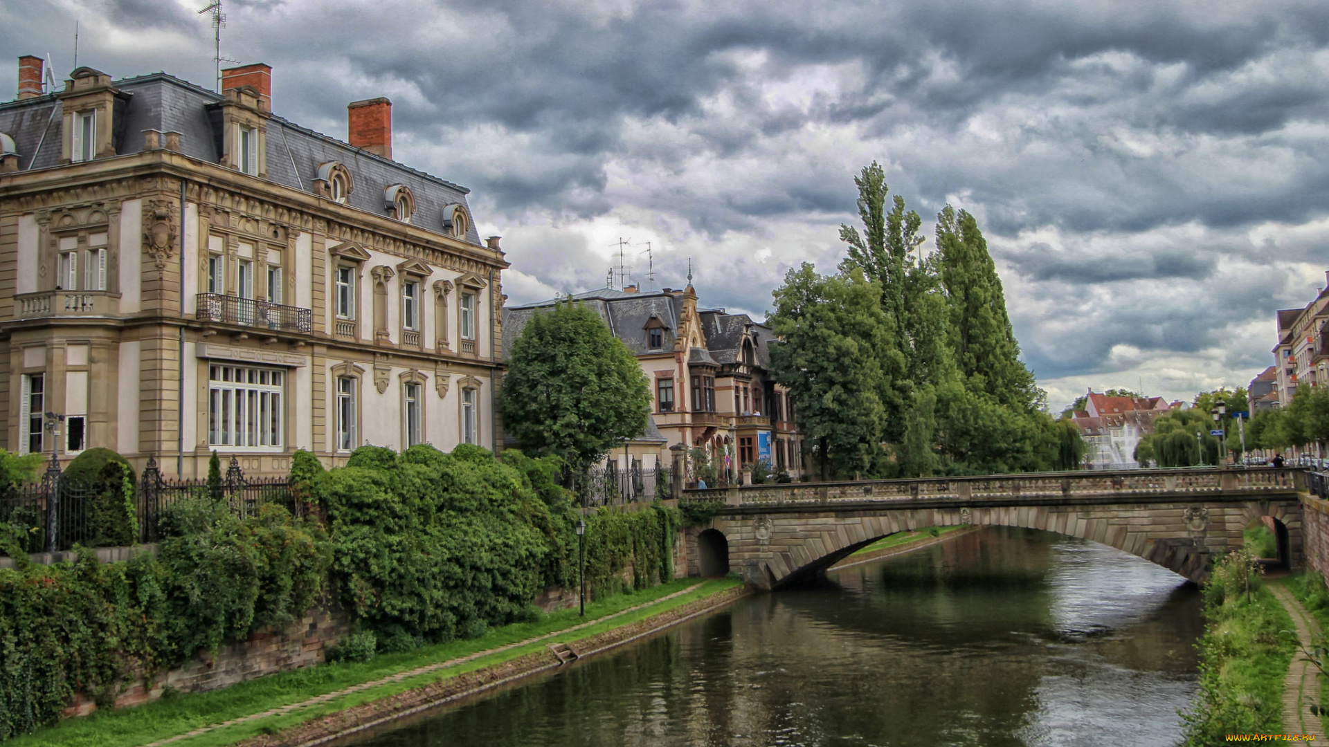strasbourg, города, страсбург, , франция, мост, река