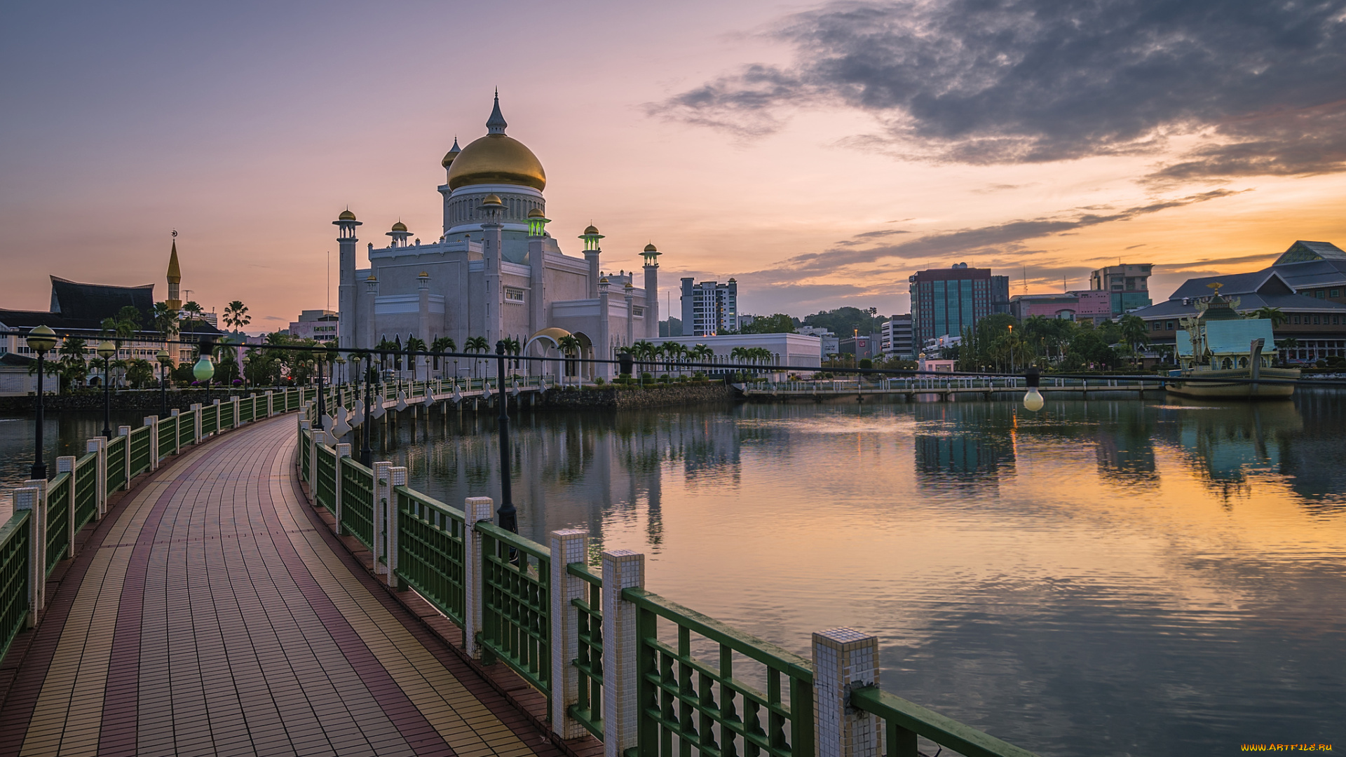 sultan, omar, ali, saifuddin, mosque, города, -, мечети, , медресе, мечеть