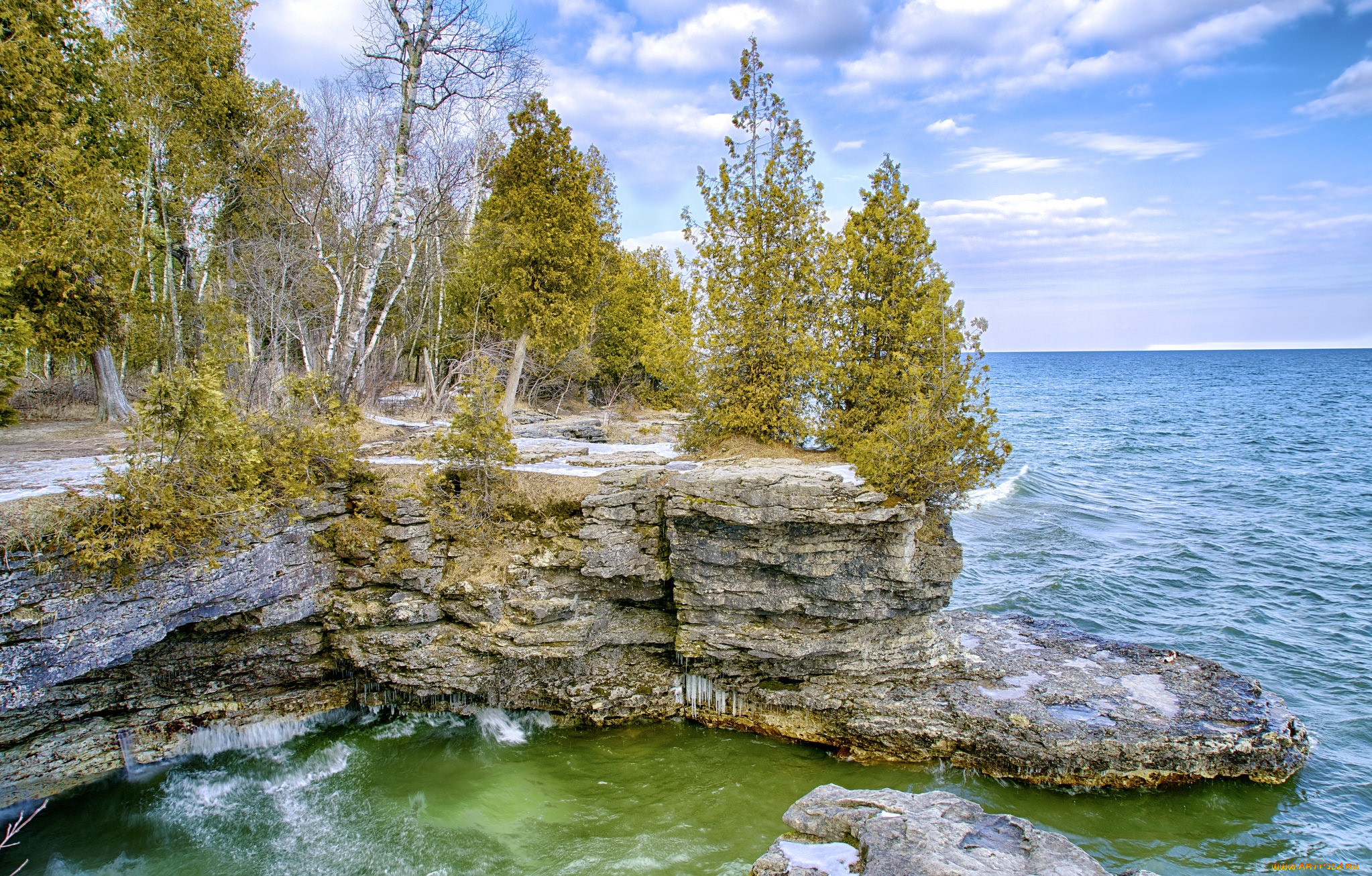 природа, побережье, море, берег