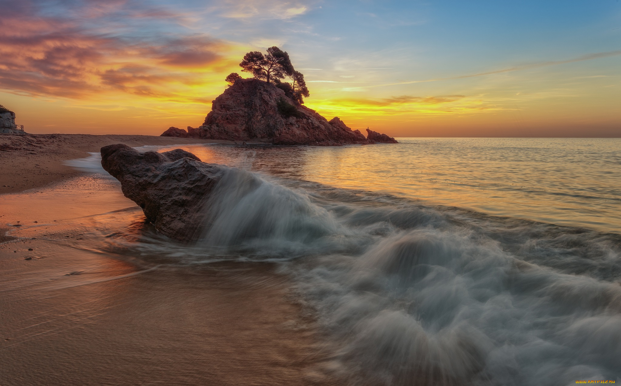 природа, побережье, море, берег