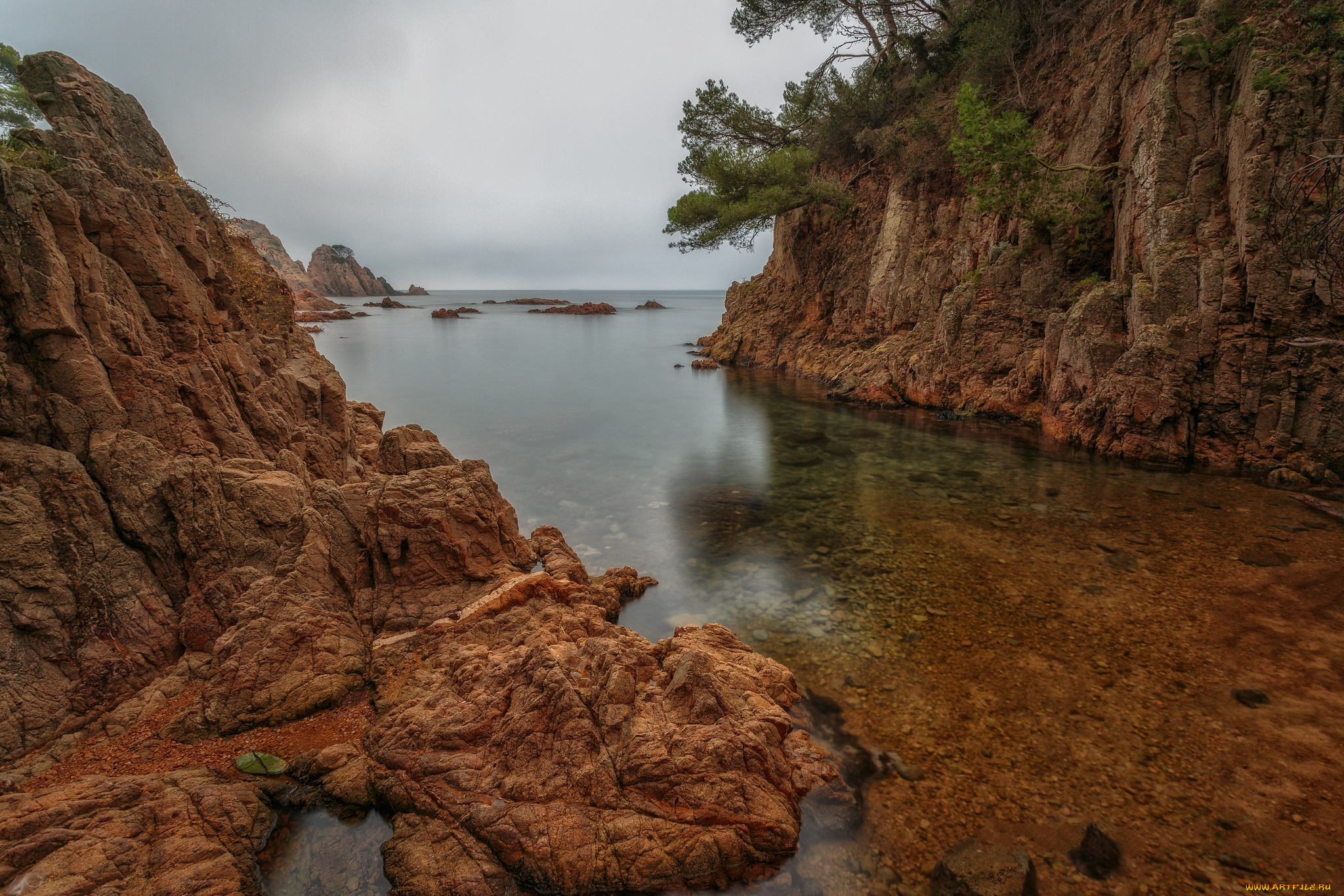 природа, побережье, море, берег