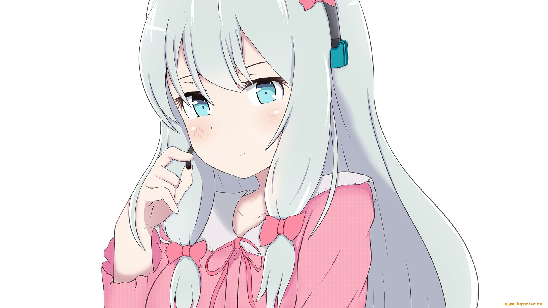 аниме, eromanga-sensei, девушка, взгляд, фон