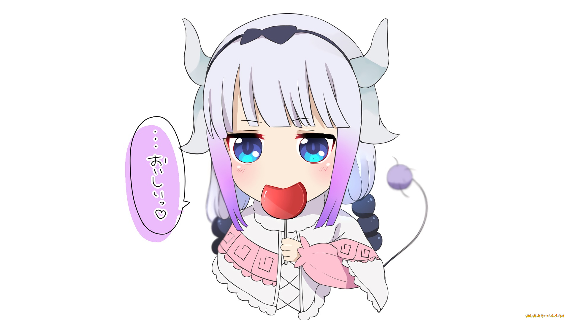 аниме, miss, kobayashi`s, dragon, maid, девушка, фон, взгляд
