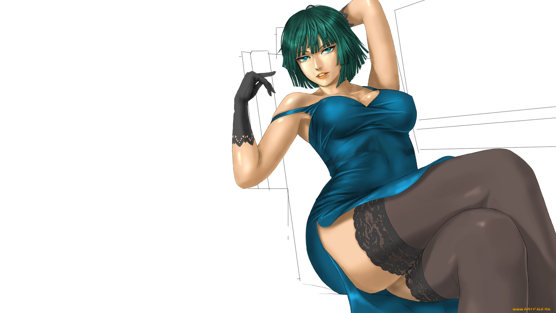 аниме, one, punch, man, девушка