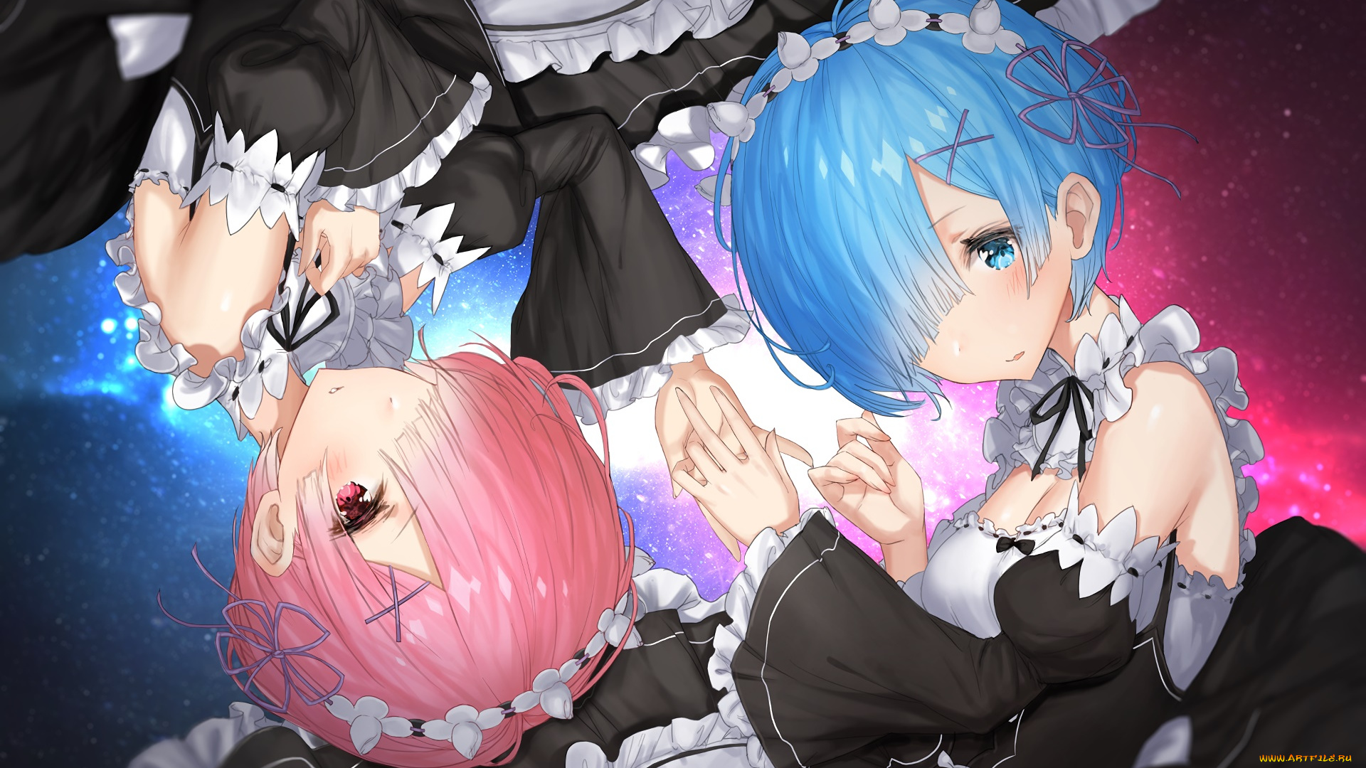 аниме, re, , zero, kara, hajimeru, isekai, seikatsu, взгляд, девушки, фон