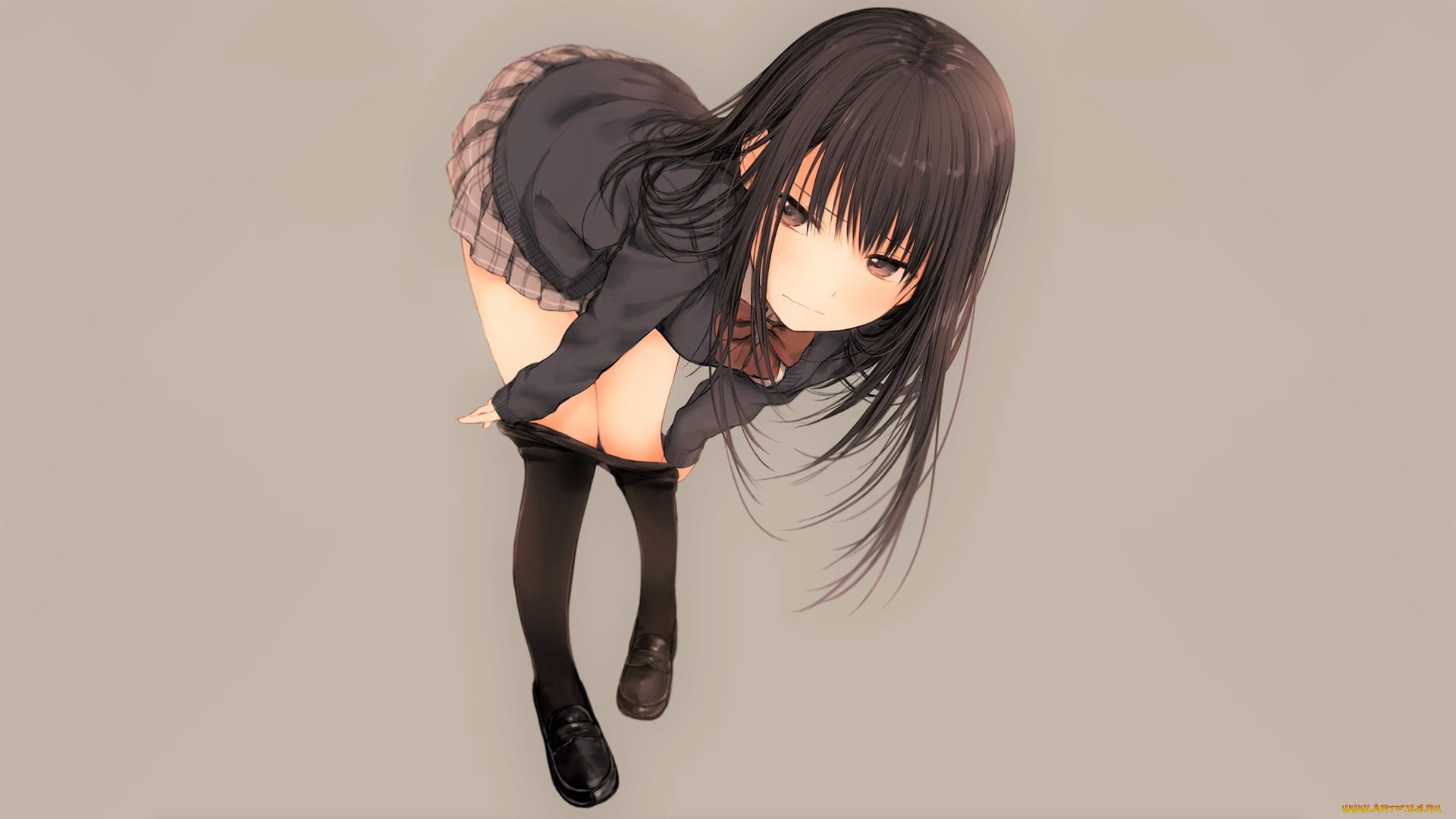 аниме, unknown, , другое, фон, взгляд, девушка