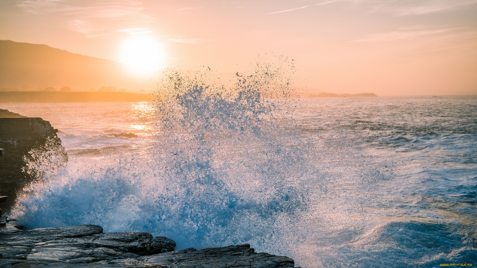 природа, побережье, море, берег