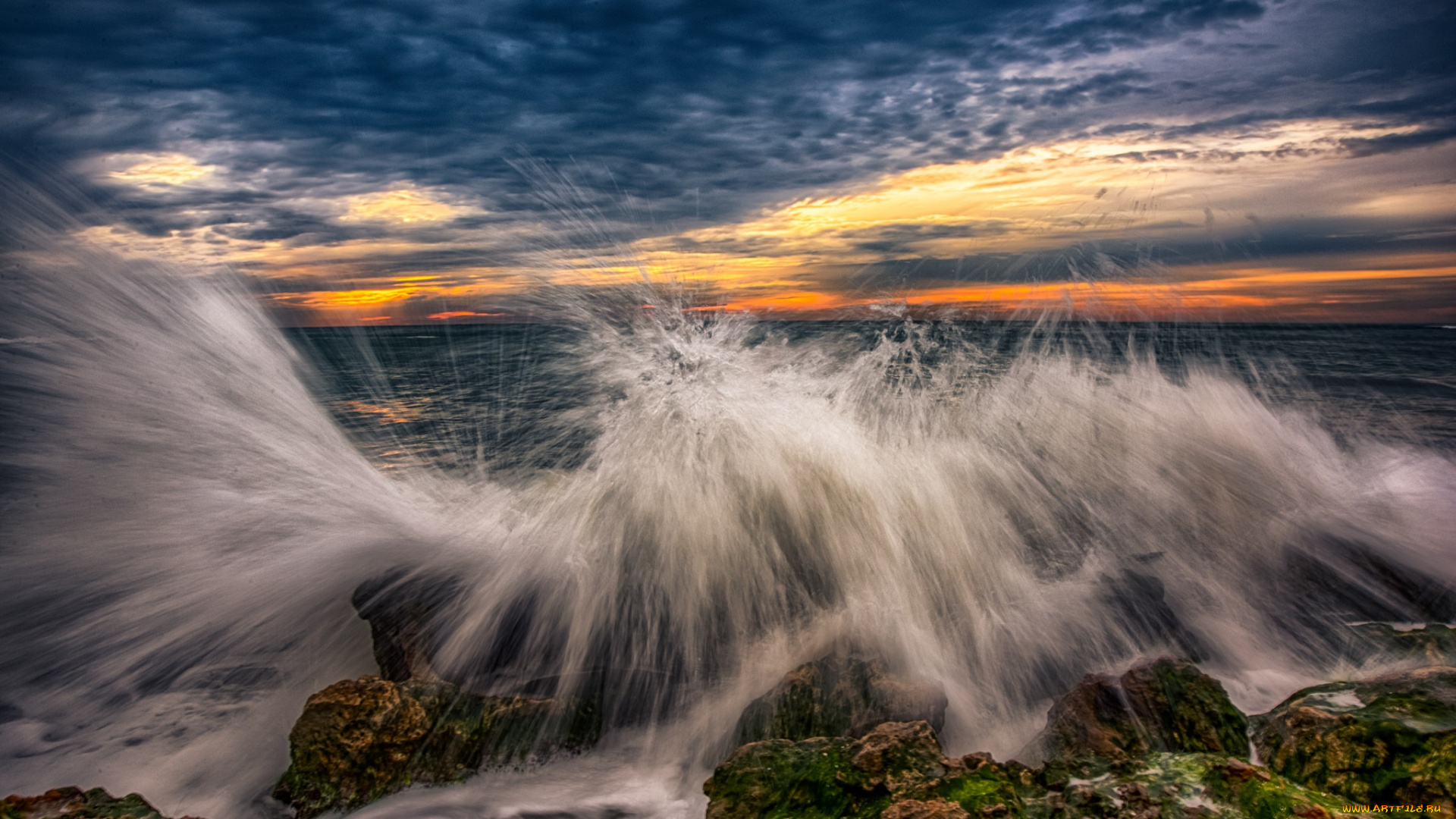 природа, побережье, море, берег